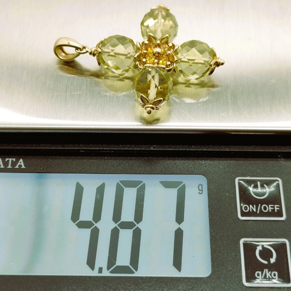 Jewelry Peridot and Mandarin Citrine Pendant in 14kt Yellow Gold Yellows 4104507 - Picture 9 of 9